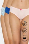 Zivame Anti-Microbial Low Rise Full Coverage Hipster Panty (Pack of 3) - Multicolor — thumbnail 1